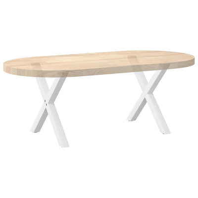 Sohvapöydän jalat X-muotoiset 2 kpl Valkoinen 50x(42-43) cm