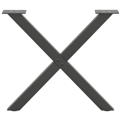 Sohvapöydän jalat X-muotoiset 2 kpl Antrasiitti 50x(42-43) cm