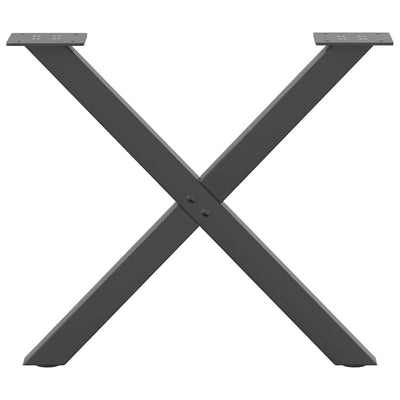 Sohvapöydän jalat X-muotoiset 2 kpl Antrasiitti 60x(42-43) cm