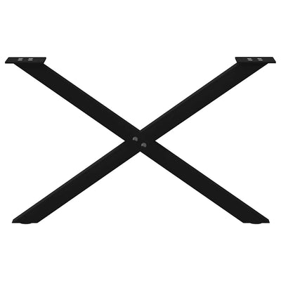 Sohvapöydän jalat X-muotoiset 2 kpl Musta 70x(42-43) cm Teräs