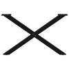 Musta sohvapöydän jalat x-muotoiset Pantil 70x(42-43)cm (2 kpl teräs)
