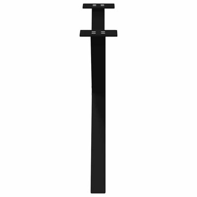 Sohvapöydän jalat X-muotoiset 2 kpl Musta 70x(42-43) cm Teräs