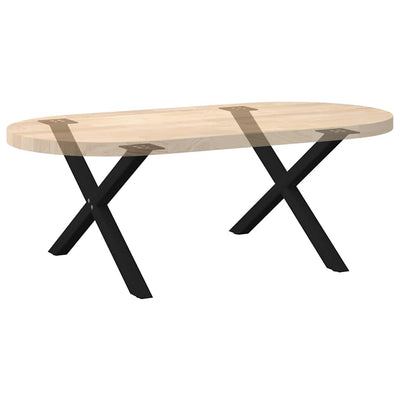 Sohvapöydän jalat X-muotoiset 2 kpl Musta 70x(42-43) cm Teräs