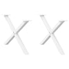 Valkoinen sohvapöydän jalat x-muotoiset Pantil 70x(42-43)cm (2 kpl)
