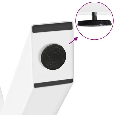 Valkoinen sohvapöydän jalat x-muotoiset Pantil 70x(42-43)cm (2 kpl)