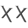Antrasiitti sohvapöydän jalat x-muotoiset Pantil 70x(42-43)cm (2 kpl)