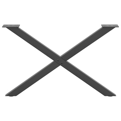 Sohvapöydän jalat X-muotoiset 2 kpl Antrasiitti 70x(42-43) cm