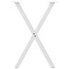 Ruokapöydän jalat X-muotoiset 2 kpl valkoinen 50x(72-73) cm teräs