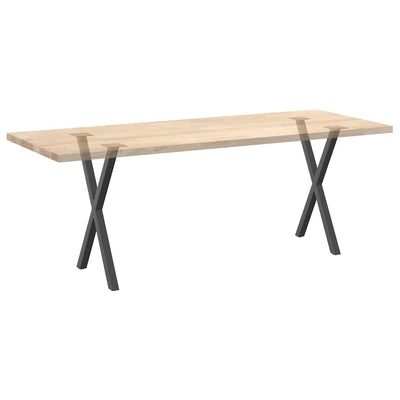 Ruokapöydän jalat X-muotoiset 2 kpl Antrasiitti 50x(72-73) cm