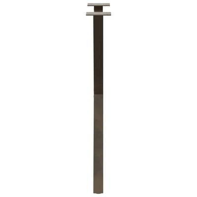 Ruokapöydän jalat U-muoto 3 kpl Luonnonteräs 57x(72-73) cm