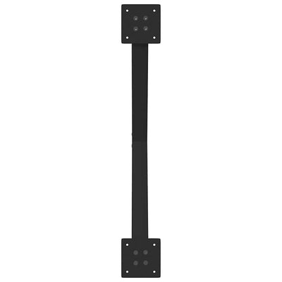 Ruokapöydän jalat X-muotoiset 2 kpl Musta 70x(72-73) cm Teräs