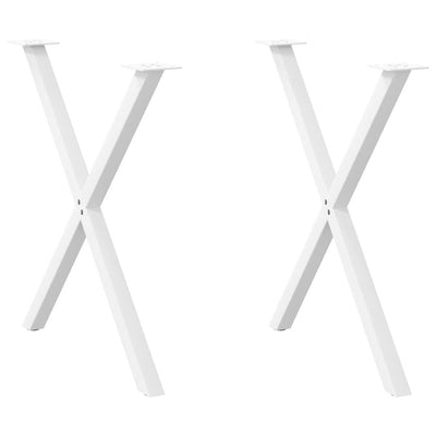 Ruokapöydän jalat X-muotoiset 2 kpl Valkoinen 70x(72-73) cm