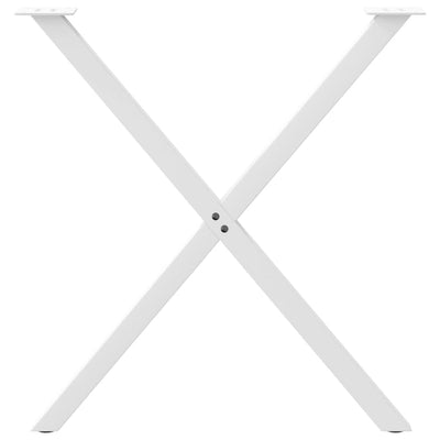 Ruokapöydän jalat X-muotoiset 2 kpl Valkoinen 70x(72-73) cm