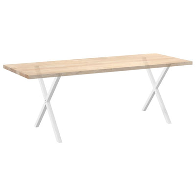 Ruokapöydän jalat X-muotoiset 2 kpl Valkoinen 70x(72-73) cm