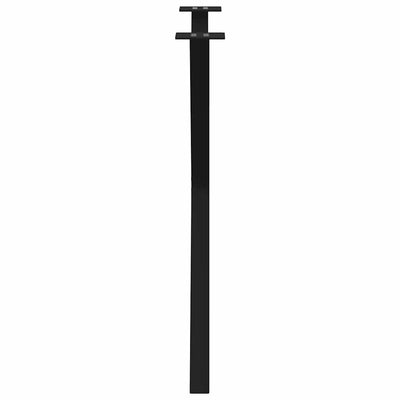 Ruokapöydän jalat X-muotoiset 2 kpl Musta 80x(72-73) cm Teräs
