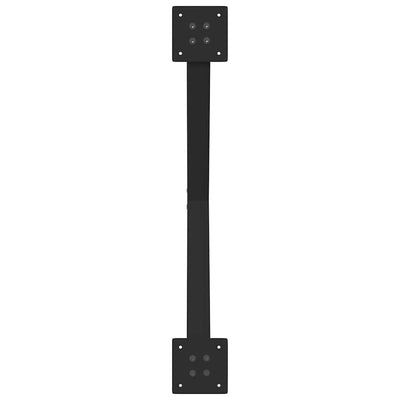 Ruokapöydän jalat X-muotoiset 2 kpl Musta 80x(72-73) cm Teräs