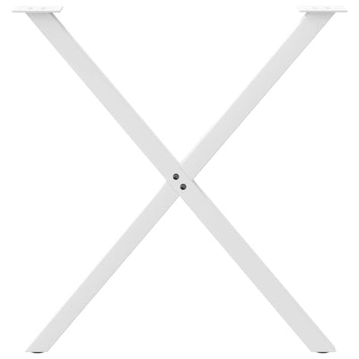 Ruokapöydän jalat X-muotoiset 2 kpl Valkoinen 80x(72-73) cm
