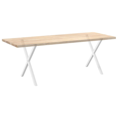 Ruokapöydän jalat X-muotoiset 2 kpl Valkoinen 80x(72-73) cm