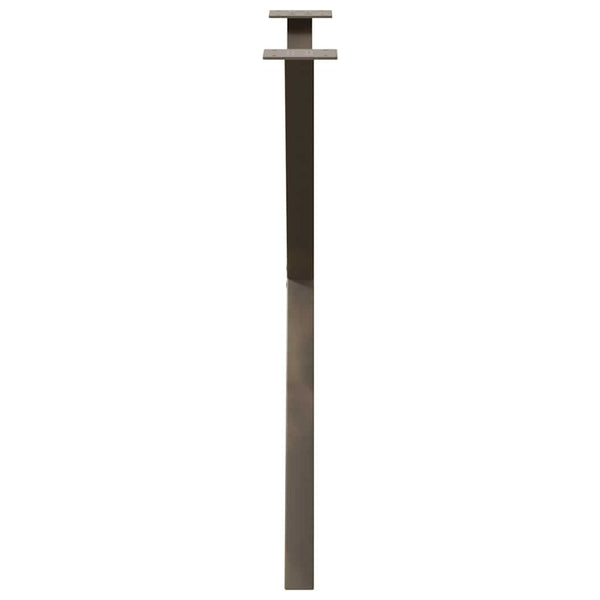 Ruokapöydän jalat X-muotoiset 2 kpl Luonnonvärinen teräs 80x(72-73) cm Teräs