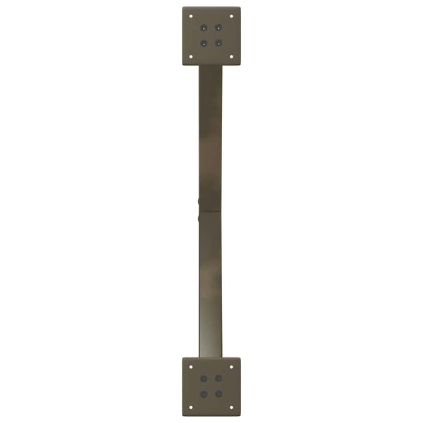 Ruokapöydän jalat X-muotoiset 2 kpl Luonnonvärinen teräs 80x(72-73) cm Teräs