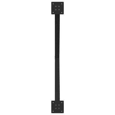 Ruokapöydän jalat X-muotoiset 2 kpl Musta 90x(72-73) cm Teräs