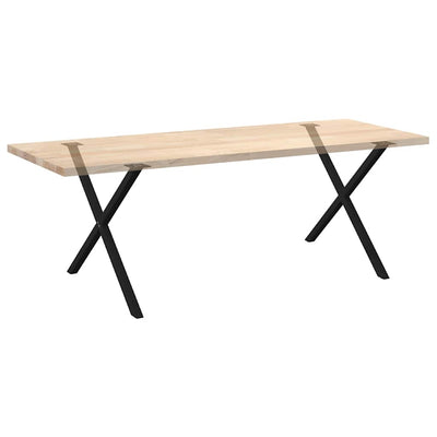 Ruokapöydän jalat X-muotoiset 2 kpl Musta 90x(72-73) cm Teräs