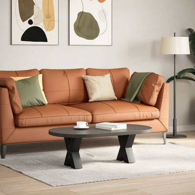 Sohvapöydän jalat X-muotoiset 2 kpl Musta 30x(30-31) cm Teräs
