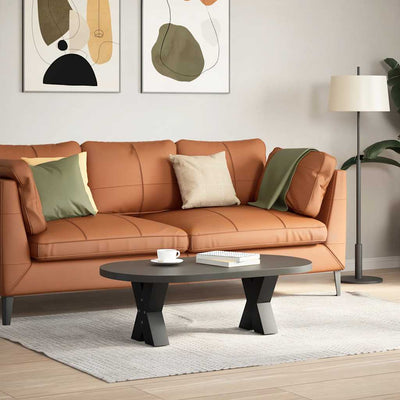 Sohvapöydän jalat X-muotoiset 2 kpl Musta 40x(30-31) cm Teräs