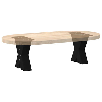 Sohvapöydän jalat X-muotoiset 2 kpl Musta 40x(30-31) cm Teräs