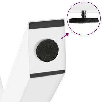 Valkoinen sohvapöydän jalat x-muotoiset Pantil 40x(30-31)cm (2 kpl)