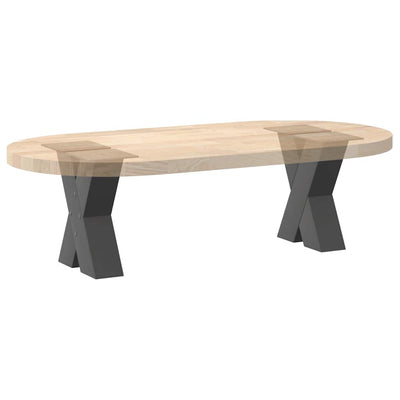 Sohvapöydän jalat X-muotoiset 2 kpl Antrasiitti 40x(30-31) cm
