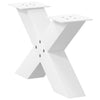 Sohvapöydän jalat X-muotoiset 2 kpl valkoinen 50x(30-31) cm teräs