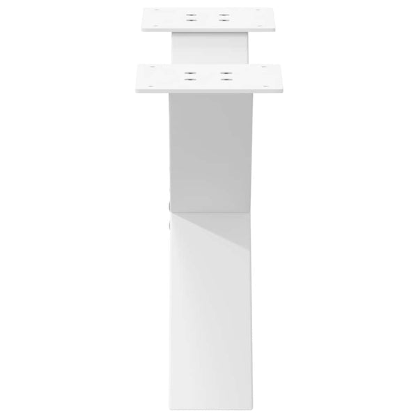 Sohvapöydän jalat X-muotoiset 2 kpl valkoinen 50x(30-31) cm teräs