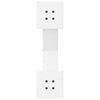 Sohvapöydän jalat X-muotoiset 2 kpl valkoinen 50x(30-31) cm teräs
