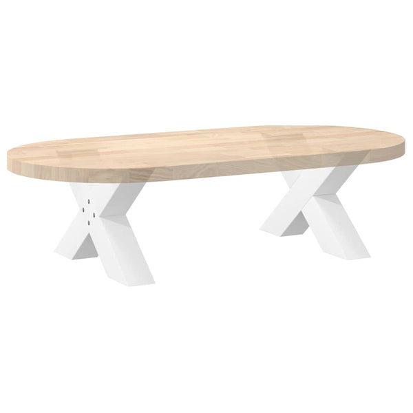 Sohvapöydän jalat X-muotoiset 2 kpl valkoinen 50x(30-31) cm teräs
