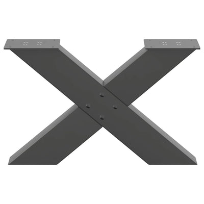 Sohvapöydän jalat X-muotoiset 2 kpl Antrasiitti 50x(30-31) cm