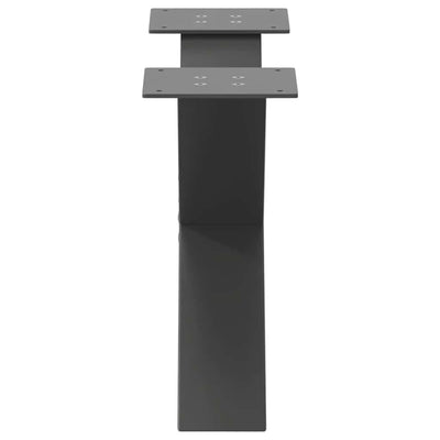 Sohvapöydän jalat X-muotoiset 2 kpl Antrasiitti 50x(30-31) cm