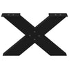 Musta sohvapöydän jalat x-muotoiset Pantil 60x(30-31)cm (2 kpl teräs)