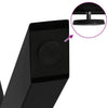 Musta sohvapöydän jalat x-muotoiset Pantil 60x(30-31)cm (2 kpl teräs)