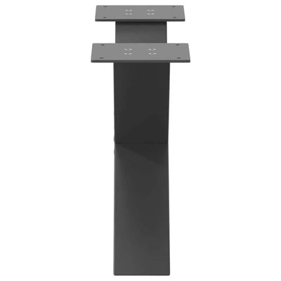 Sohvapöydän jalat X-muotoiset 2 kpl Antrasiitti 60x(30-31) cm