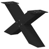 Musta sohvapöydän jalat x-muotoiset Pantil 70x(30-31)cm (2 kpl teräs)