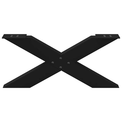Sohvapöydän jalat X-muotoiset 2 kpl Musta 70x(30-31) cm Teräs