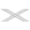 Valkoinen sohvapöydän jalat x-muotoiset Pantil 70x(30-31)cm (2 kpl)
