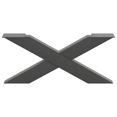 Sohvapöydän jalat X-muotoiset 2 kpl Antrasiitti 70x(30-31) cm
