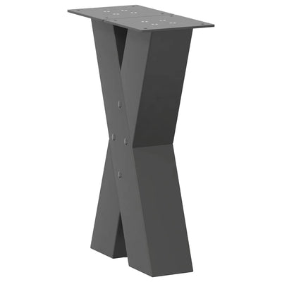 Sohvapöydän jalat X-muotoiset 2 kpl Antrasiitti 28x(42-43) cm