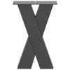 Sohvapöydän jalat X-muotoiset 2 kpl Antrasiitti 28x(42-43) cm
