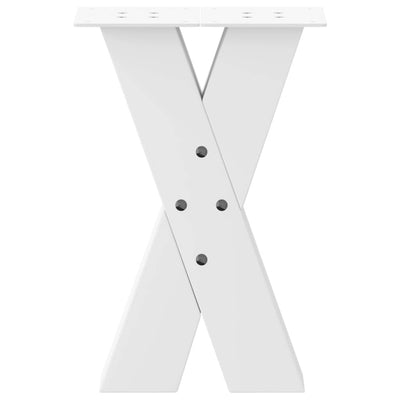 Sohvapöydän jalat X-muotoiset 2 kpl Valkoinen 38x(42-43) cm
