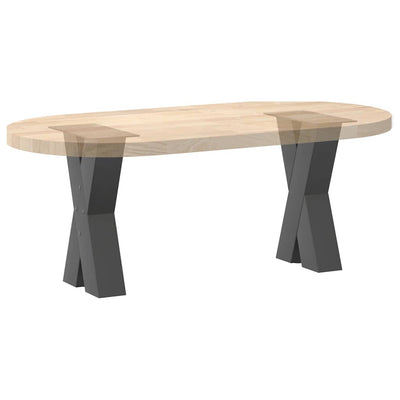 Sohvapöydän jalat X-muotoiset 2 kpl Antrasiitti 38x(42-43) cm