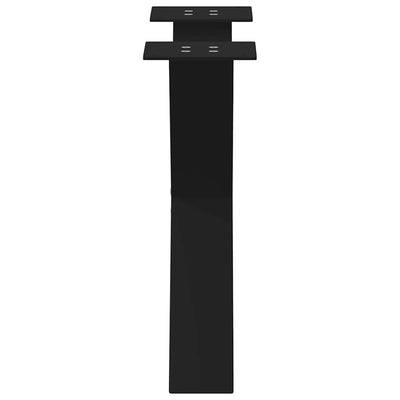 Sohvapöydän jalat X-muotoiset 2 kpl Musta 50x(42-43) cm Teräs