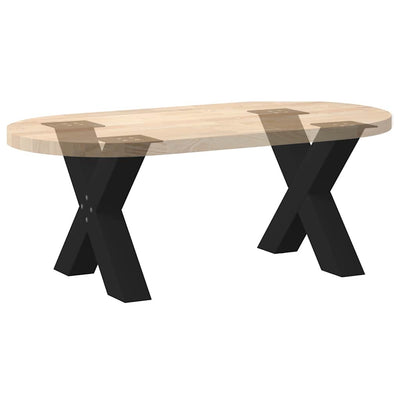 Sohvapöydän jalat X-muotoiset 2 kpl Musta 50x(42-43) cm Teräs